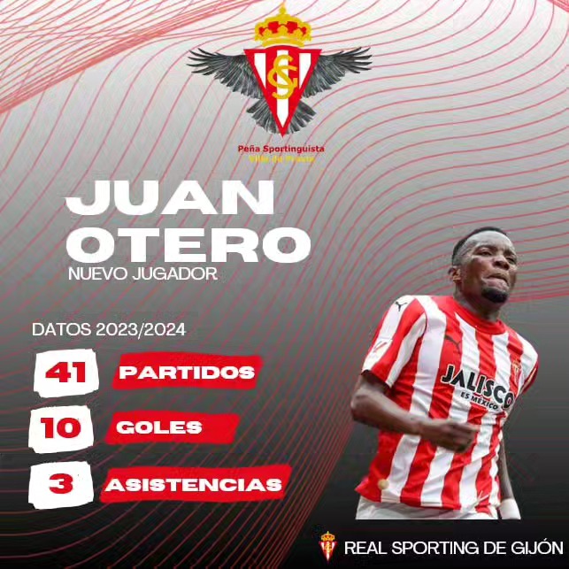 @juanferotero26 es del @realsporting , firma contrato hasta 2027. Siéntete como en casa