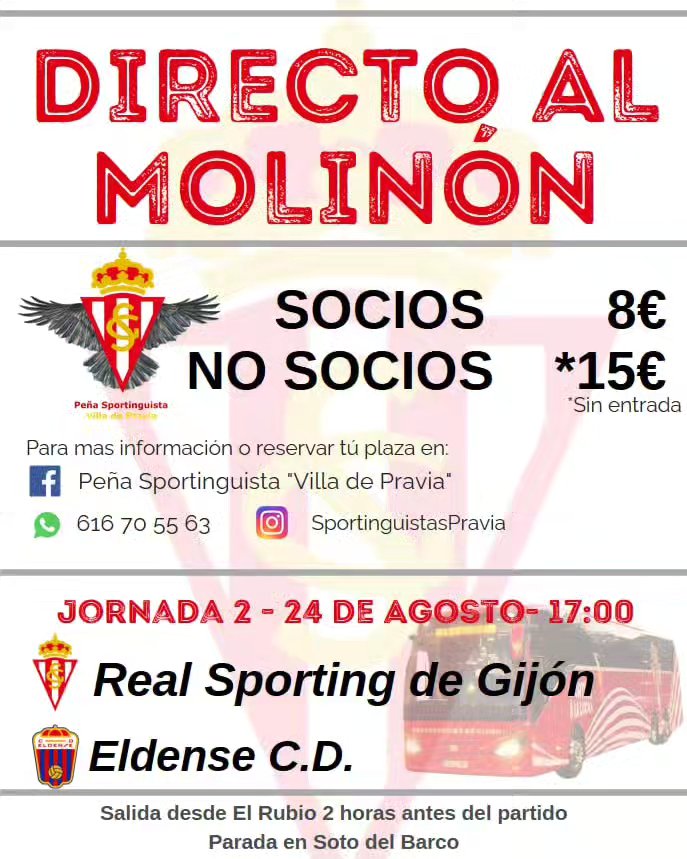 Jornada 2 - sábado 24 de agosto a las 17.00. No te pierdas el partido y viaja con nosotros. Total comodidad. Preguntanos
